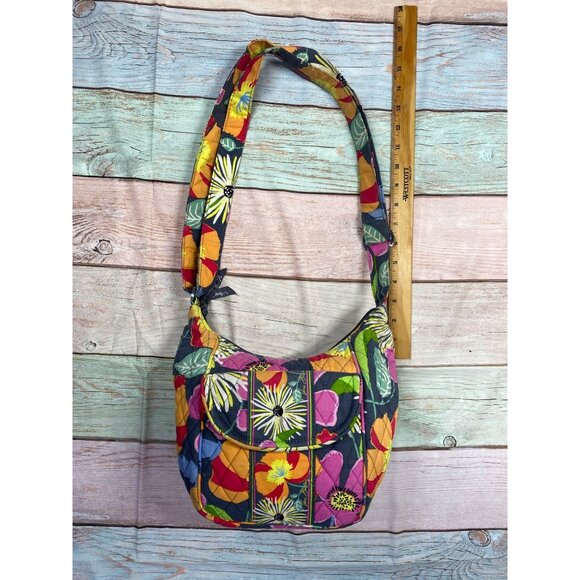 Vera Bradley Jazzy Blooms Crossbody Bag Floral Print 8x10x4 Adjustable Strap - Picture 3 of 9
